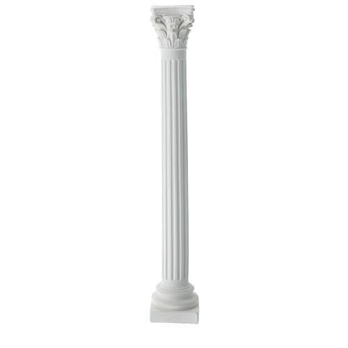 Corinthian channeled column of 25 cm, paintable plaster, for Neapolitan Nativity Scene 1