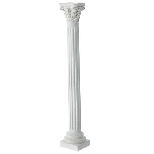 Corinthian channeled column of 25 cm, paintable plaster, for Neapolitan Nativity Scene 2