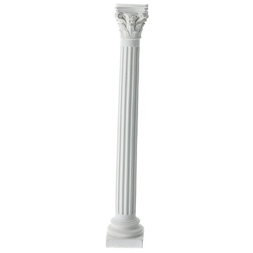 Corinthian channeled column of 25 cm, paintable plaster, for Neapolitan Nativity Scene 3