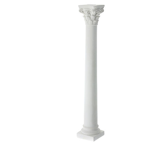 Smooth column of 30 cm for Neapolitan Nativity Scene, paintable plaster 2