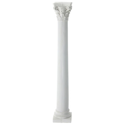 Gładka kolumna do szopki neapolitańskiej 30 cm, gips do malowania 3