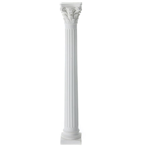 Channeled column of 30 cm for Neapolitan Nativity Scene, paintable plaster 3