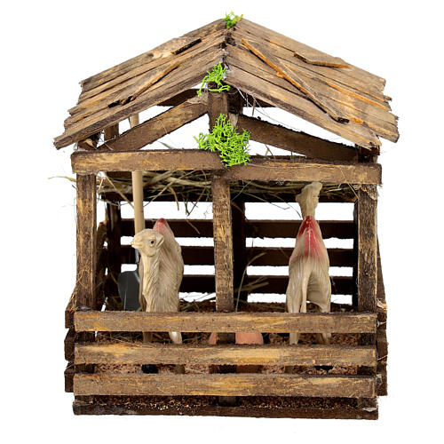 Recinto con cammelli presepe napoletano 8-10 cm 15x15x15 cm 1