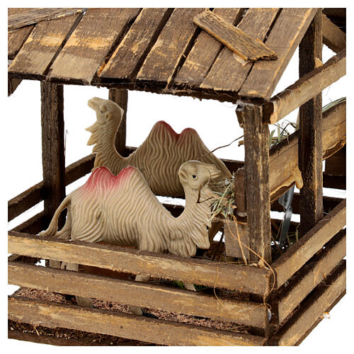 Recinto con cammelli presepe napoletano 8-10 cm 15x15x15 cm 2