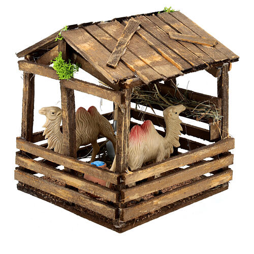 Zagroda z wielbłądami do szopki neapolitańskiej, 8-10 cm, 15x15x15 cm 3