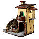 Maison avec moulin à eau 30x30x20 cm crèche napolitaine 8-10 cm s2