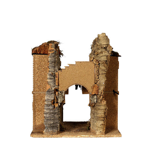 Dorfhaus mit Wäsche in Bewegung neapolitanische Krippe 8-10 cm, 40x35x25 cm 6