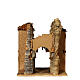Dorfhaus mit Wäsche in Bewegung neapolitanische Krippe 8-10 cm, 40x35x25 cm s6