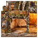 Neapolitan nativity scene with eighteenth century waterfall 65x40x40 cm figures 8-10 cm s6