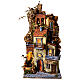 Neapolitan nativity scene with eighteenth century waterfall 65x40x40 cm figures 8-10 cm s1