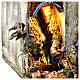 Neapolitan nativity scene with eighteenth century waterfall 65x40x40 cm figures 8-10 cm s2