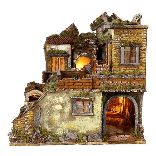 Scena z 2 ruchomymi figurkami, 50×50×40 cm, szopka neapolitańska 7