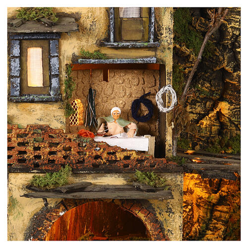 Szopka neapolitańska w stylu XVIII wieku – 60×50×40 cm, 2 ruchome figurki 8–10 cm 4