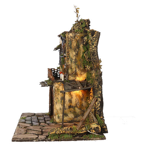 Szopka neapolitańska w stylu XVIII wieku – 60×50×40 cm, 2 ruchome figurki 8–10 cm 5