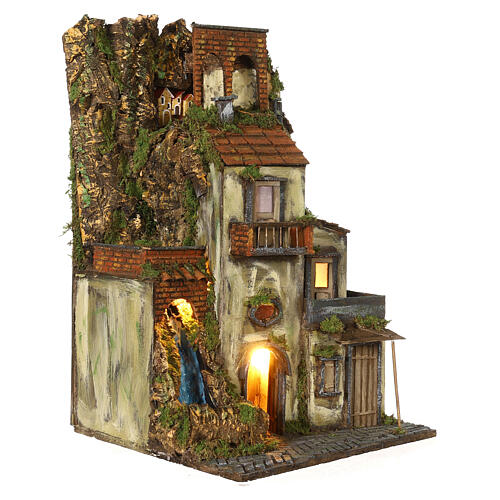 Landscape with tower and fountain for 8-10 cm Neapolitan Nativity Scene, 60x50x50 cm 7