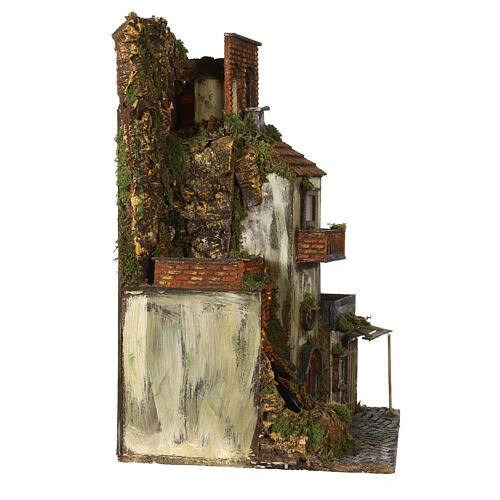Landscape with tower and fountain for 8-10 cm Neapolitan Nativity Scene, 60x50x50 cm 8