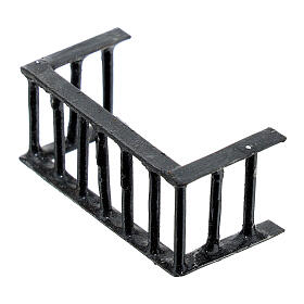 Small balcony railing straight metal 1x3x1 cm