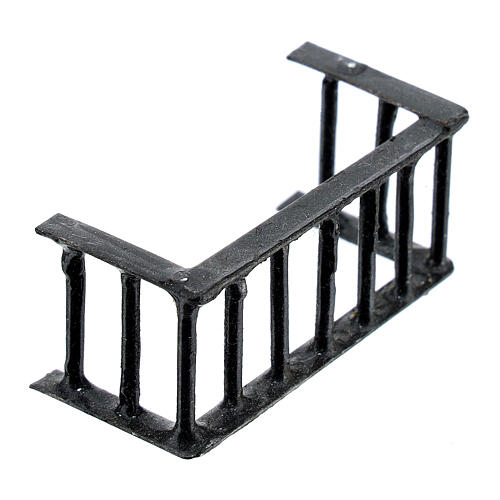 Small balcony railing straight metal 1x3x1 cm 3