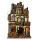 Neapolitan Nativity Scene of the 18th with balconies and oven 80x50x40 cm for 10-12 cm characters s1