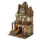 Neapolitan Nativity Scene of the 18th with balconies and oven 80x50x40 cm for 10-12 cm characters s3