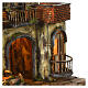 Neapolitan Nativity Scene of the 18th with balconies and oven 80x50x40 cm for 10-12 cm characters s5