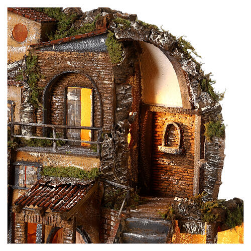Bairro com cúpula em ruínas 60x65x50 cm para presépio napolitano séc. XVIII 4