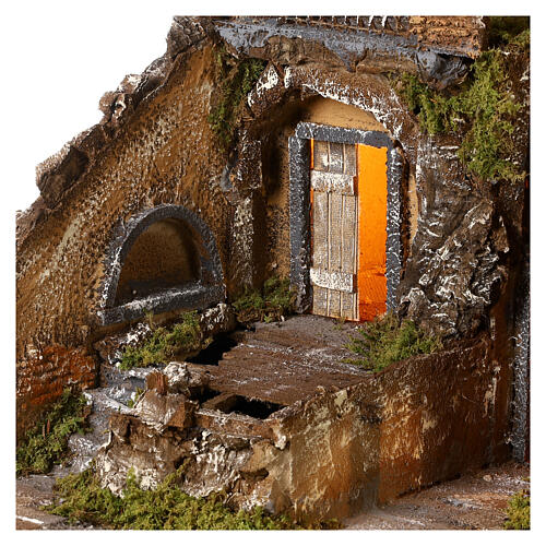 Bairro com cúpula em ruínas 60x65x50 cm para presépio napolitano séc. XVIII 6