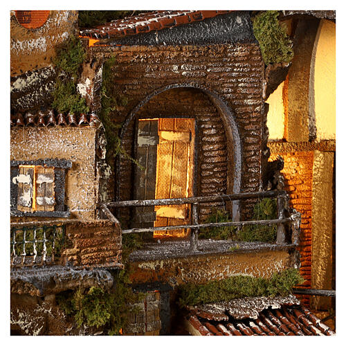 Bairro com cúpula em ruínas 60x65x50 cm para presépio napolitano séc. XVIII 7