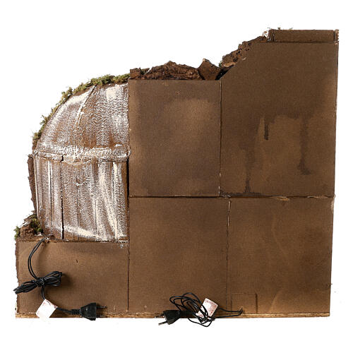 Bairro com cúpula em ruínas 60x65x50 cm para presépio napolitano séc. XVIII 8