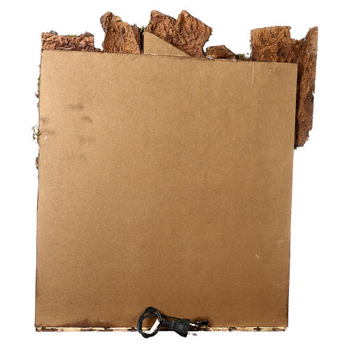 Borgo presepe 10 cm napoletano capanna luci 65x50x45 cm 6