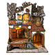 Borgo presepe 10 cm napoletano capanna luci 65x50x45 cm s1