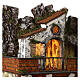 Borgo presepe 10 cm napoletano capanna luci 65x50x45 cm s4
