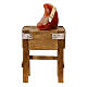 Tavolo legno bistecca presepe napoletano 12 cm 10x5x5 cm s1