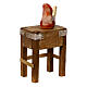 Tavolo legno bistecca presepe napoletano 12 cm 10x5x5 cm s2