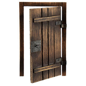 Porta de madeira 10x5 cm presépio napolitano de 8 cm