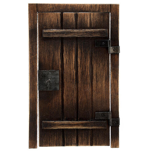 Porta de madeira 10x5 cm presépio napolitano de 8 cm 1