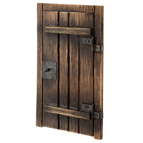 Porta de madeira 10x5 cm presépio napolitano de 8 cm 3