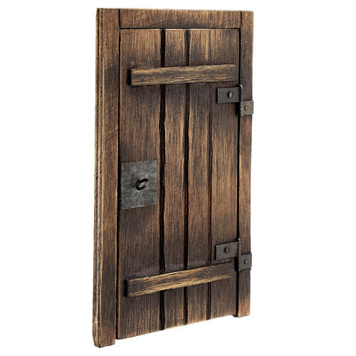 Porta de madeira 10x5 cm presépio napolitano de 8 cm 4