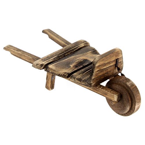 Neapolitan nativity scene wooden wheelbarrow 10 cm 15x5x5 cm 3