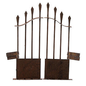 Gate with spikes for 6-8 cm Neapolitan Nativity Scene, 10x5 cm