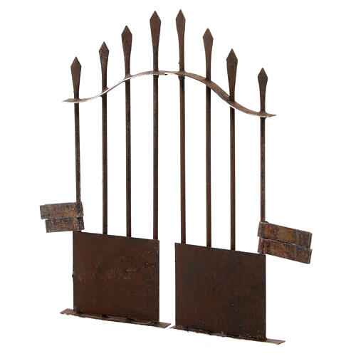 Cancello con lance presepe napoletano 6-8 cm 10x5 cm 3