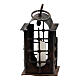 Neapolitan nativity scene lantern with rounded candle 10 cm h 3.5 cm s1