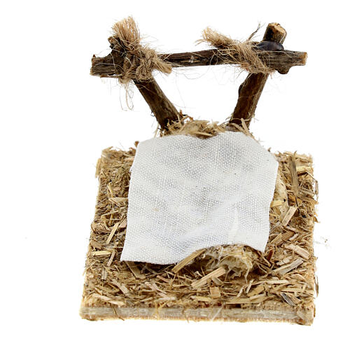 Crib for 4 cm Infant Jesus, 5x5x10 cm, Neapolitan Nativity Scene 1