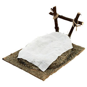 Crib for 8.5 cm Infant Jesus, 5x10x10 cm, Neapolitan Nativity Scene