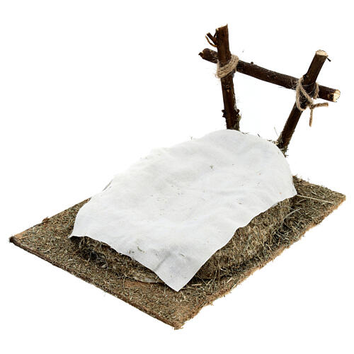 Crib for 8.5 cm Infant Jesus, 5x10x10 cm, Neapolitan Nativity Scene 2