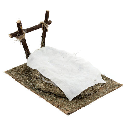 Crib for 8.5 cm Infant Jesus, 5x10x10 cm, Neapolitan Nativity Scene 3