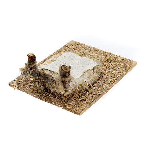 Crib for 10 cm Infant Jesus, 10x16x12 cm, Neapolitan Nativity Scene 4