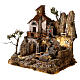 Borgo Presepe Napoletano 8 cm luci torrente scale 40x40x30 cm s2