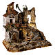 Borgo Presepe Napoletano 8 cm luci torrente scale 40x40x30 cm s3