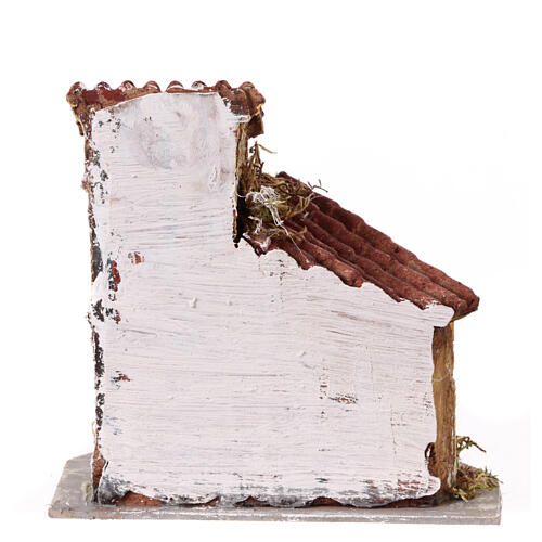 Haus im rustikalen Stil, Krippenzubehör, Resin, für 10-12 cm Krippe, 15x15x10 cm 4